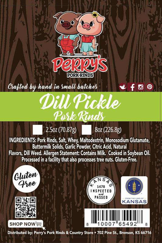 Dill Pickle Pork Rinds — 8oz Bag