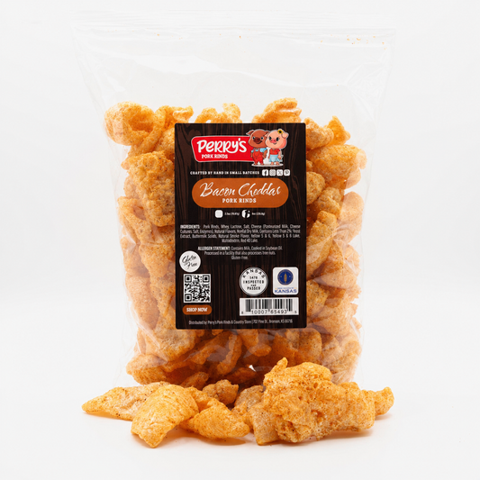 Bacon Cheddar Pork Rinds — 8oz Bag