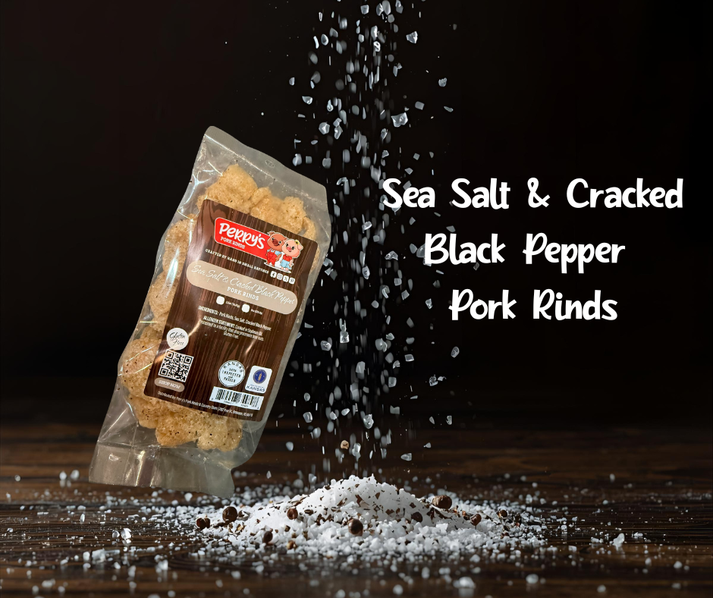 2.5oz Sea Salt & Cracked Black Pepper Pork Rinds – Perry's Pork Rinds ...