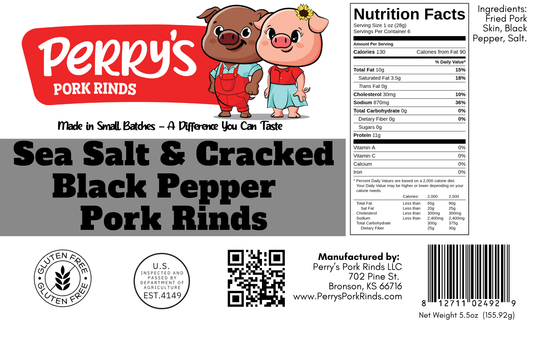 Sea Salt & Cracked Black Pepper -5.5oz Bag