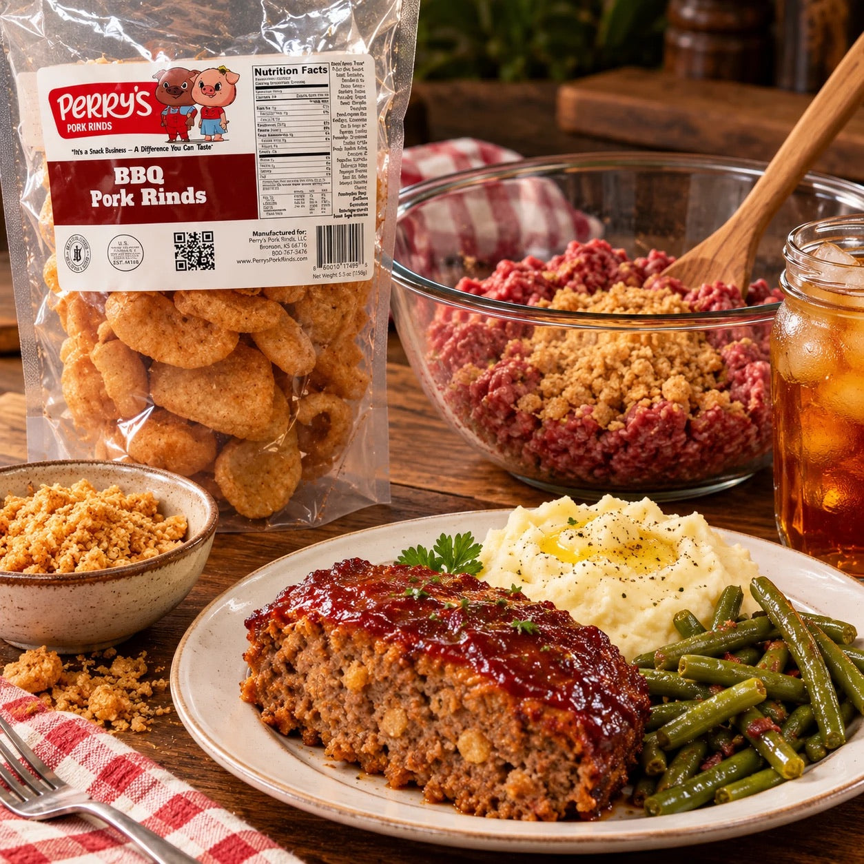 BBQ pork rinds serving idea